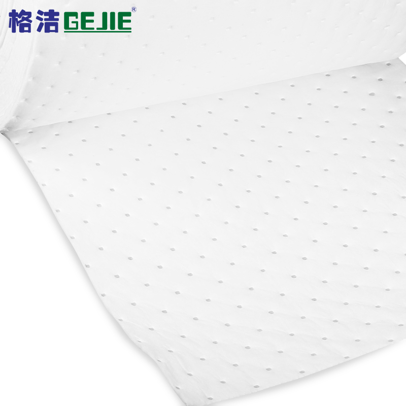格洁 912040 油类卷状吸液棉 40cm×50m×4mm×1卷/箱 带撕裂线 白色 吸油卷吸油棉防泄漏吸附材料