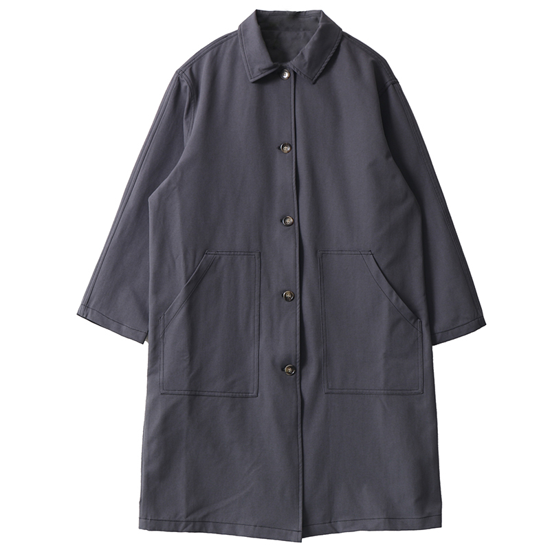 suntek荃白日式复古中长款风衣2020年女卡其色宽松和外套秋冬季棉服女