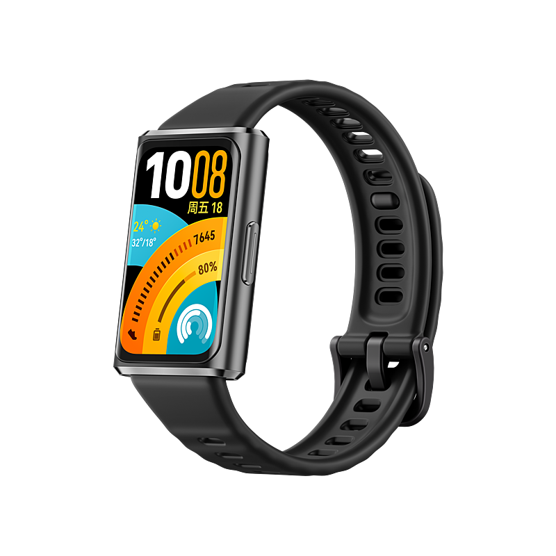 华为手环11 Pro NFC版羽砂黑铝合金表壳氟橡胶表带1.62英寸高亮大屏独立GNSS五星定位室外跑骑体验升级