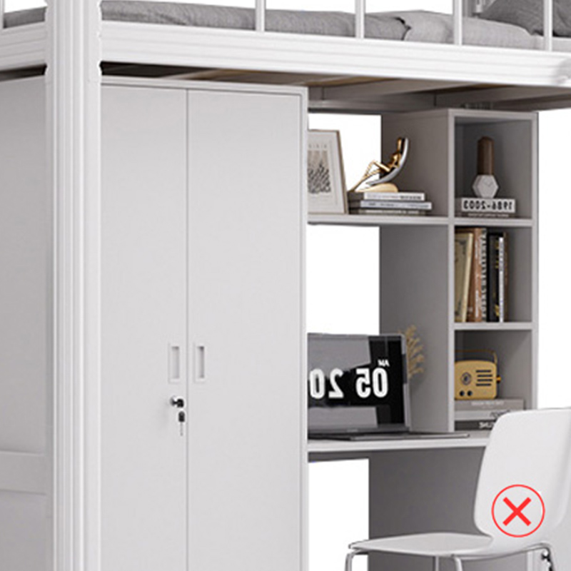 烁恒 宿舍床 床+钢制柜子+桌+书架+桌下柜 套高清大图