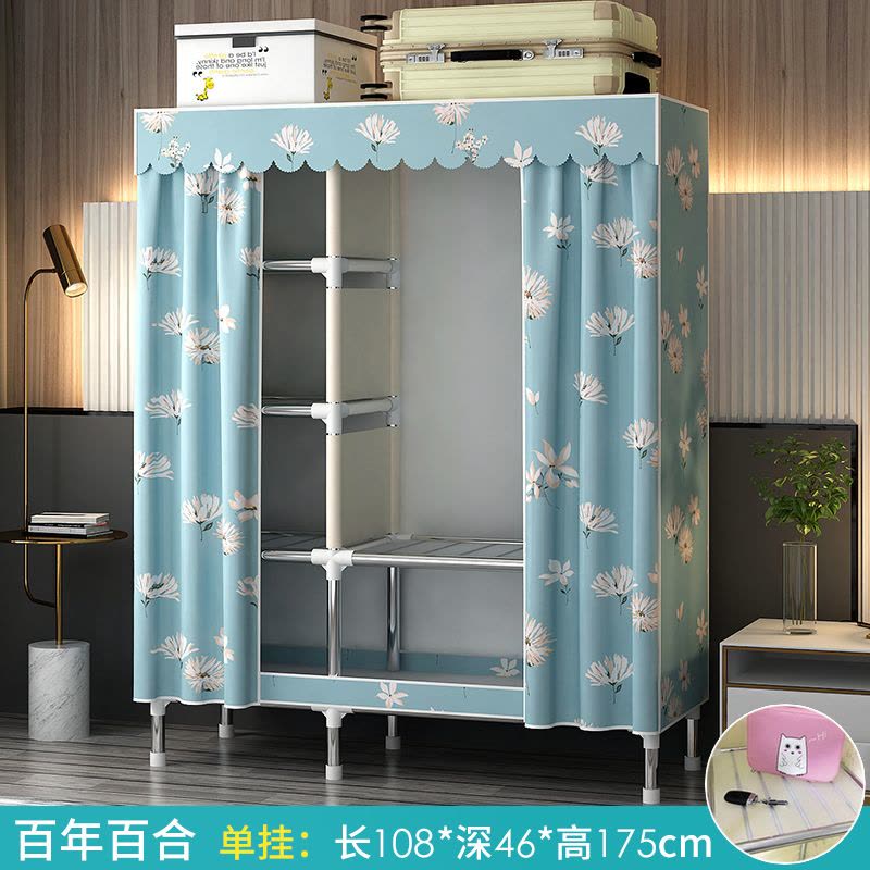 简易布衣柜出租房家用卧室衣柜收纳储物橱现代简约小户型结实耐用图片