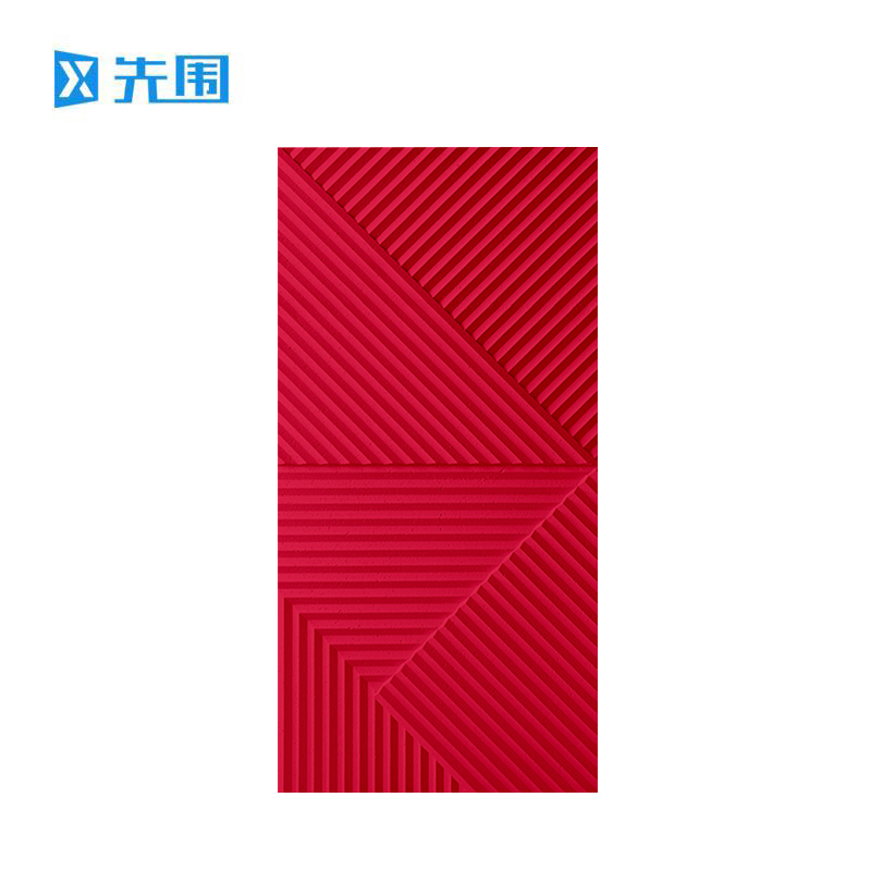 先围 墙面砖装饰板 600*1200*20mm大红色 片高清大图