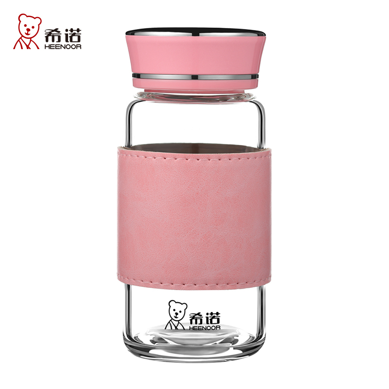 希诺玻璃杯单层小巧便携简约清新森系网红水杯创意潮流可爱杯子女
