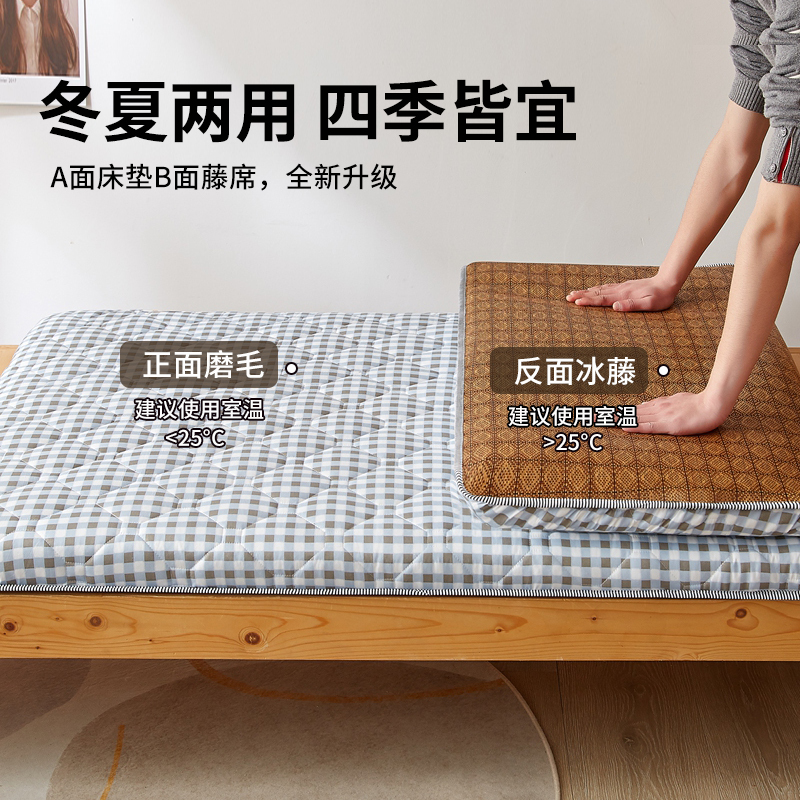 冬夏两用凉席床垫软垫宿舍学生单人家用儿童海绵垫子租房专用
