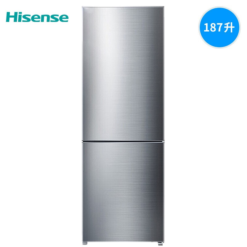 海信187升双开门电冰箱小巧不占地节能省电快速冷冻低噪运行bcd187h