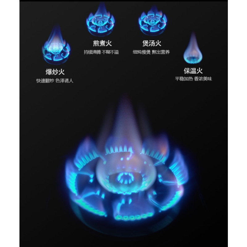 老模范灶具JZT-Q0681A不锈钢面板全进风高效能天然气灶台嵌两用式 Q0681A 天然气