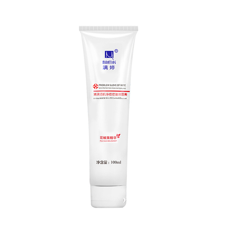 满婷 (Manting) 清满活肌净痘控油洁面膏100ml/瓶(控油平衡 面部清洁 去角质深层清洁 洁面乳)