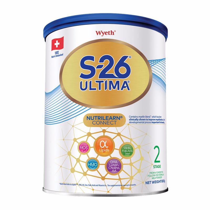 澳洲新西兰惠氏S26婴幼儿A2蛋白配方奶粉2段二段900g/罐6-12个月