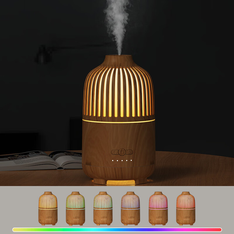 对伴新款木纹加湿器500毫升大容量车载家用加湿器批发精油香薰机
