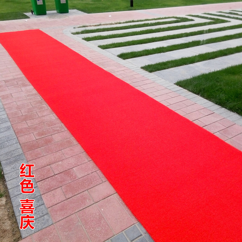 可剪裁丝圈地垫进脚垫防滑垫宾馆商场口迎宾拉丝pvc大红地毯生活日用创意家居