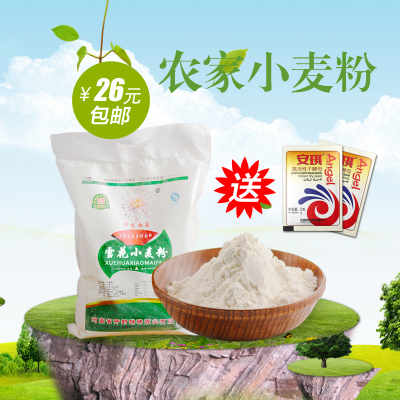 特惠农家小麦粉中筋面粉通用白馒头包子粉5斤5斤装汴京白菊中筋面粉