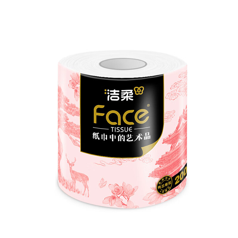 洁柔牌 卫生纸(锦绘芳华有芯)200g4层(10卷装)BJ219-10A高清大图