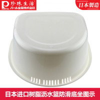 珍珠生活(PEARL LIFE)日本进口沥水篮 H-8459 白色日本制造环保树脂-洗菜水果篮