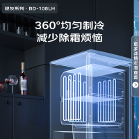 康佳(KONKA) 108升家用立式冰柜 母婴母乳冷冻柜抽屉式冷柜囤货小冰柜家用小冰箱 一级能效净味 BD-108LH