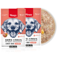 顽皮Wanpy宠物零食犬用(活力营养)鲜封包含猪肉+蔬菜80g*10