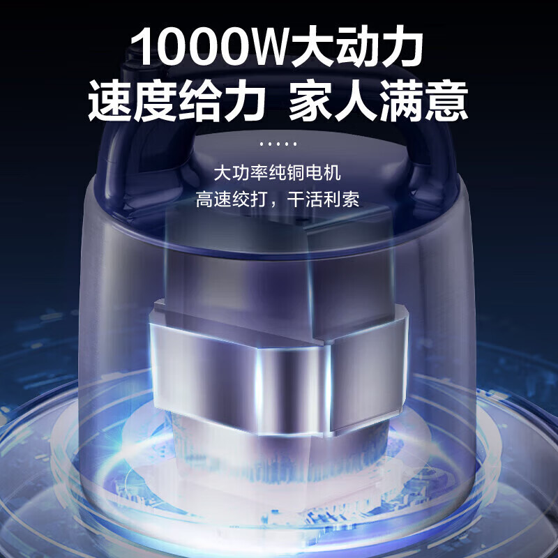 美的(Midea)绞肉机家用商用5升绞肉机辅食机婴儿宝宝辅食料理搅碎机研磨打泥神器便携绞肉机捣蒜器MJ-BL90R03高清大图