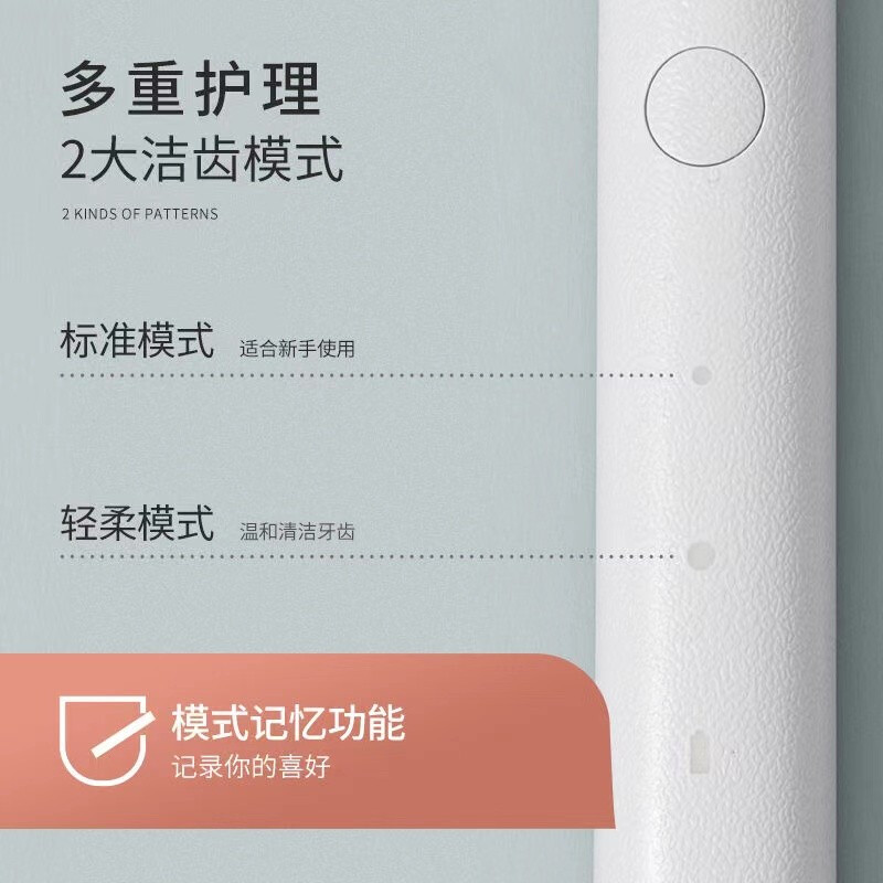 拜尔(BAIR) X3皮质纹理电动牙刷 成人充电式声波情侣套装男全自动牙刷学生党龋齿 送女朋友高清大图