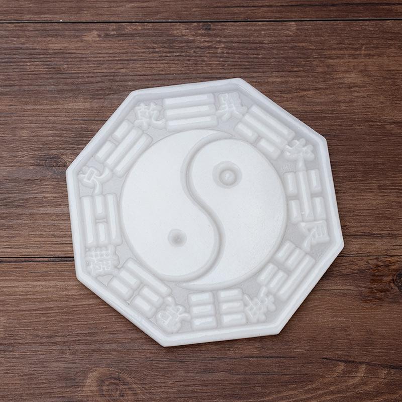 家柏饰(CORATED)玉石八卦镜八卦牌吸财太八卦玉壁玉盘摆件高清大图