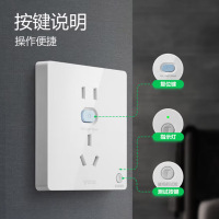 公牛GTPZ229 二三极带漏电保护插座16A 10个装