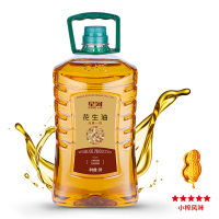 星河 食用油粮油 绿色食品 物理压榨一级特香花生油 桶装 5L