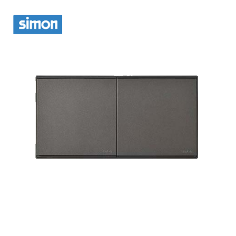 西蒙(simon) E6 插座开关插板86型开关插座面板 两位连体边框 荧光灰 两位连体边框