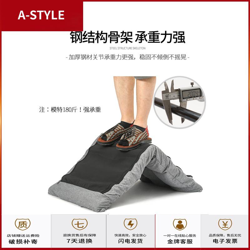 苏宁放心购懒人沙发榻榻米折叠单人小卧室网红款阳台躺卧休闲靠背椅床上椅子A-STYLE家具