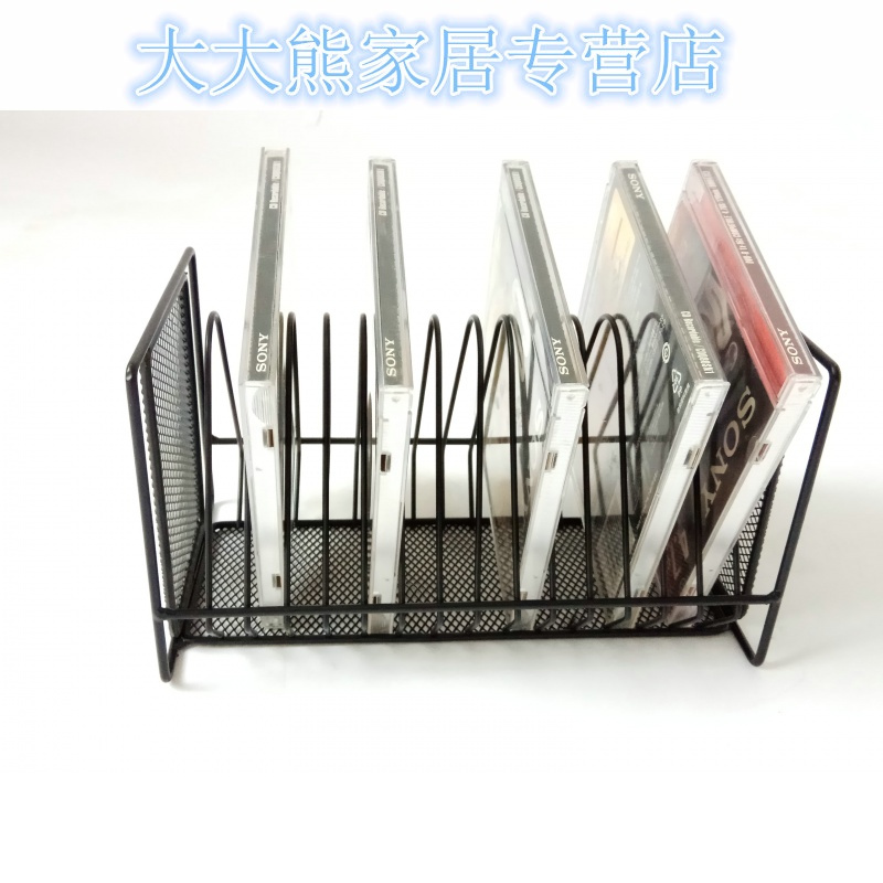 创意CD架子铁线铁艺分格整理碟片光碟光盘收纳架烧友伴侣
