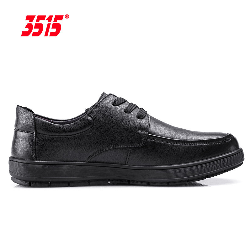 3515强人男鞋商务正装休闲系带软面鞋子舒适皮鞋英伦圆头男士透气爸爸