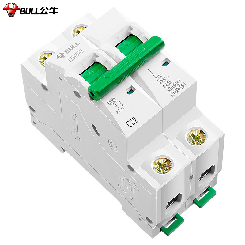 公牛(BULL) 空气开关 2P小型断路器 2P双极32A 家用电源空开 LB-63C32/2