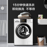 松下(Panasonic)洗衣机全自动滚筒 变频轻音电机 温水泡沫净洁净洗衣 省水电XQG100-N10G