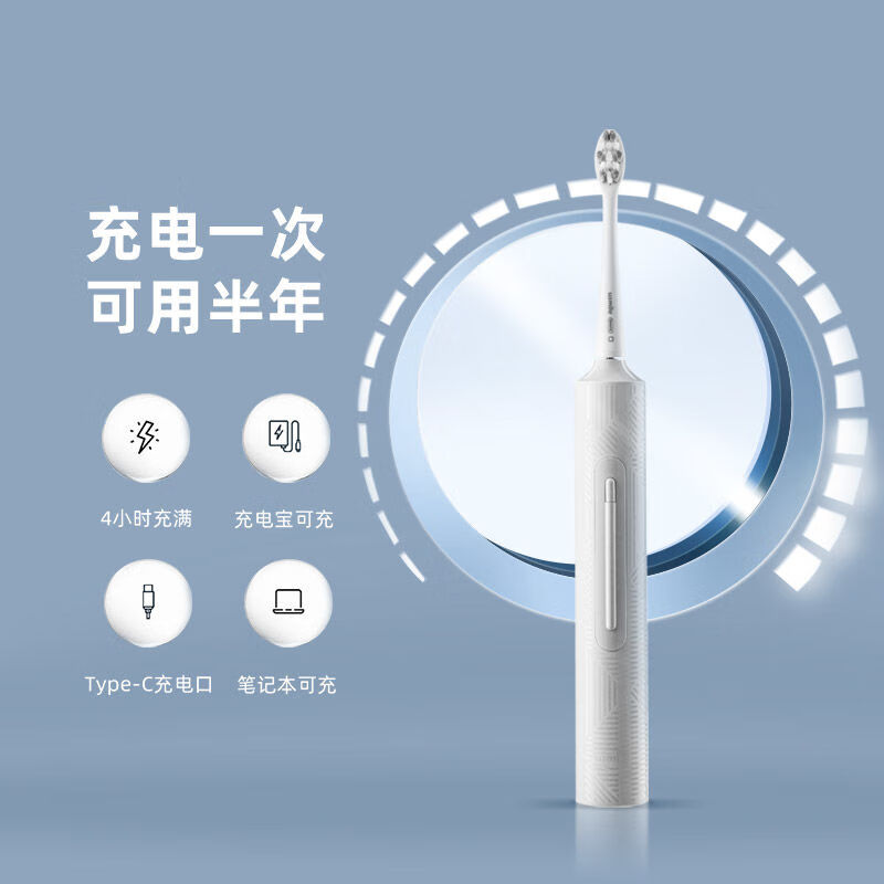 USMILE P3 家用声波激泡刷成人软毛电动牙刷高清大图