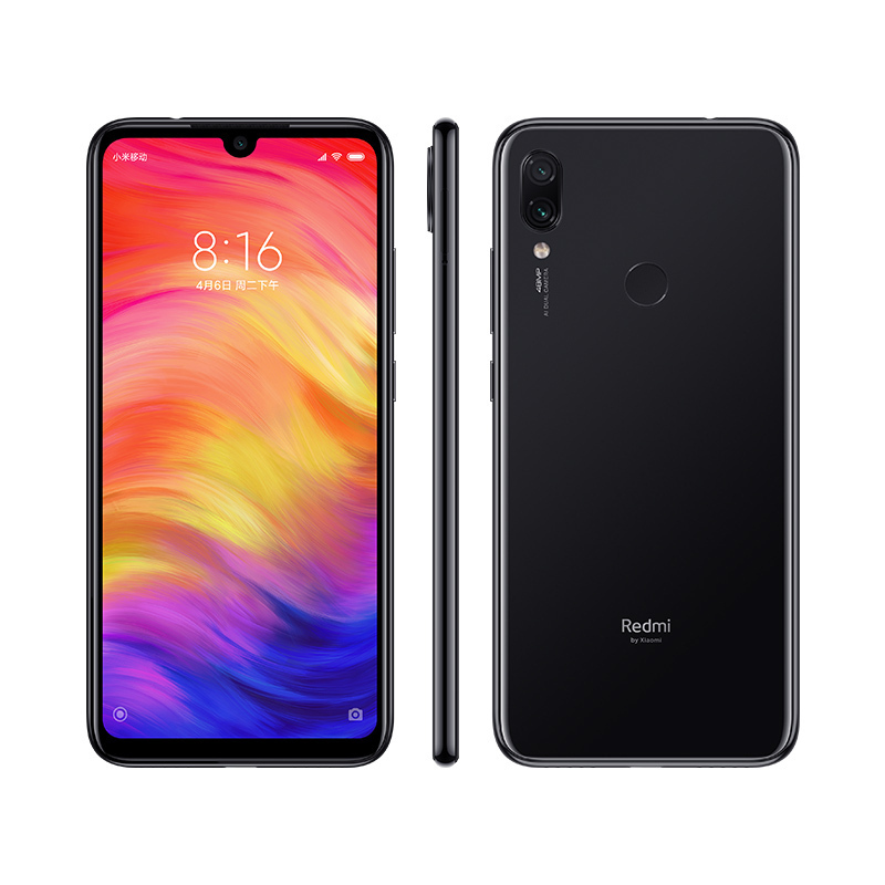 小米 (MI) Redmi Note 7满血骁龙660 4800万拍照千元机 4GB+64GB 亮黑色 水滴全面屏拍照游戏智能双卡双待小米红米移动联通电信全网通4G手机
