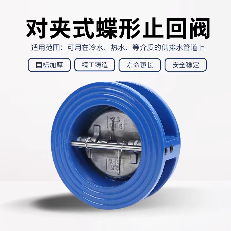 中锦科技 对夹蝶形止回阀 DH77-16Q DN50 台高清大图