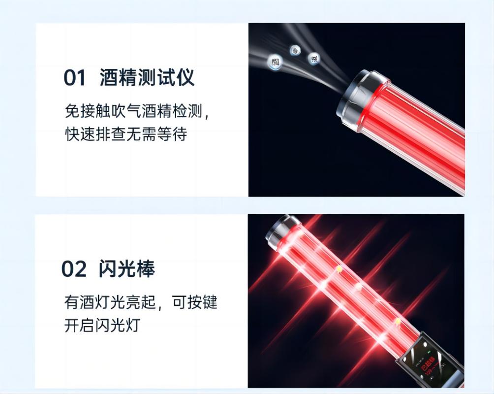 麦盾 MD-JJCSY-01酒精测试仪 高精度酒精浓度探测仪 灯光语音报警高清大图