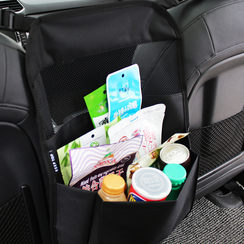 适用于通用型汽车挂袋车载收纳袋车用置物袋汽车隔离网兜座椅间椅背网