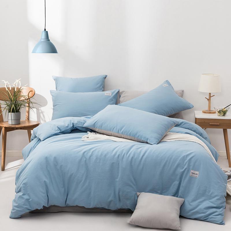 家柏饰(corated)家纺水洗棉四件套全棉全棉北欧简约套件茵梦湖水蓝y报