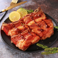 科尔沁 速冻牛肉 带盖肋排 国产内蒙古牛肉 生态饲养 袋装500g