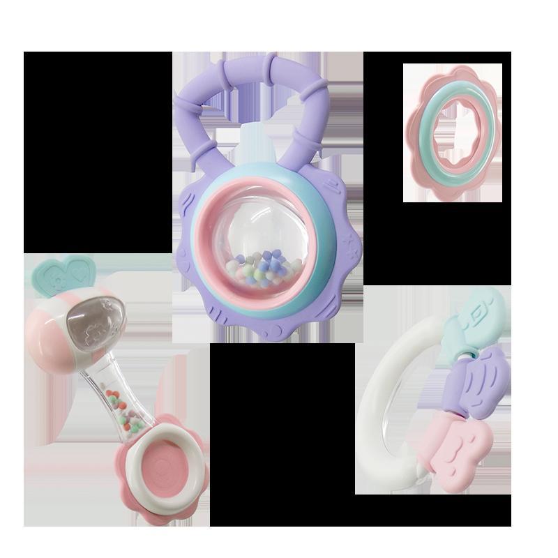 火火兔婴儿手摇铃新生牙胶3-6-12个月婴幼儿益智玩具6件套