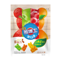 徐福记熊博士橡皮糖60g儿童糖果汁软糖喜糖综合果味怀旧休闲小零食下午茶点心