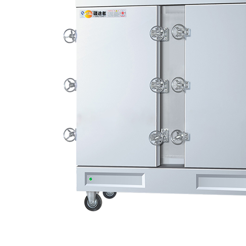 疆途者 商用电蒸箱蒸饭车双门24盘高原款电蒸饭柜 380V 24kW SJTZ-S1DC-8013高清大图