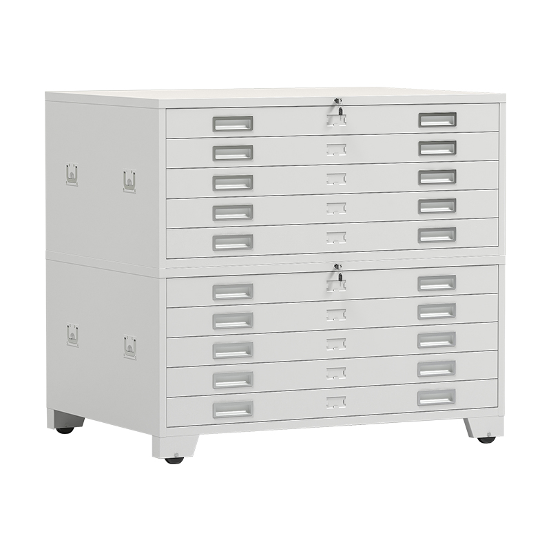 臻远 ZY-DTGA-5 工程图纸柜收纳柜 白色0号双节柜