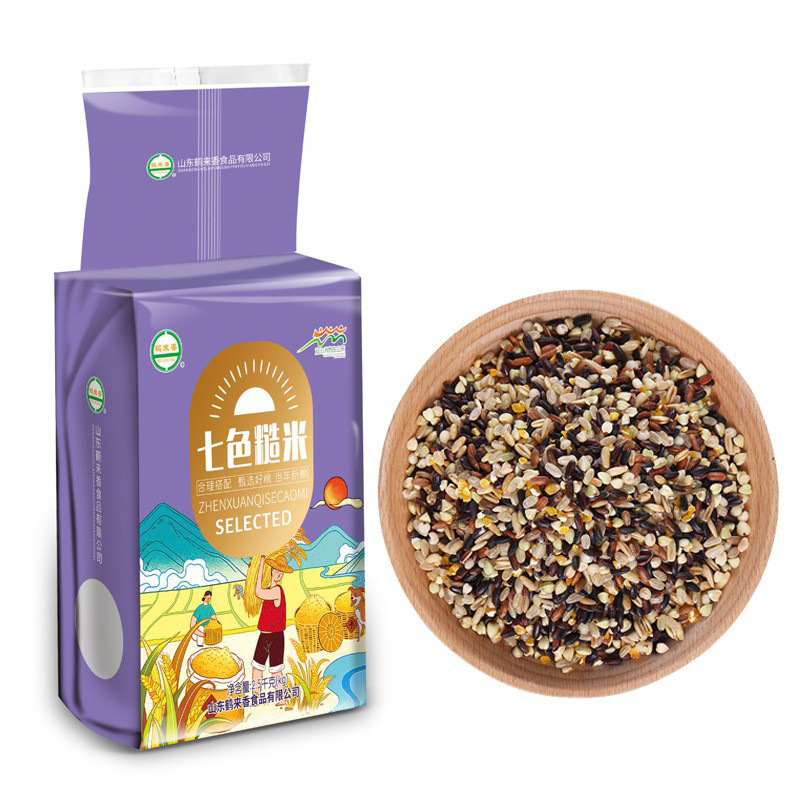 鹤来香 七色糙米5斤粗粮饭纤维健身饱腹黑米红米五谷杂粮糙米 七色糙米2.5kg