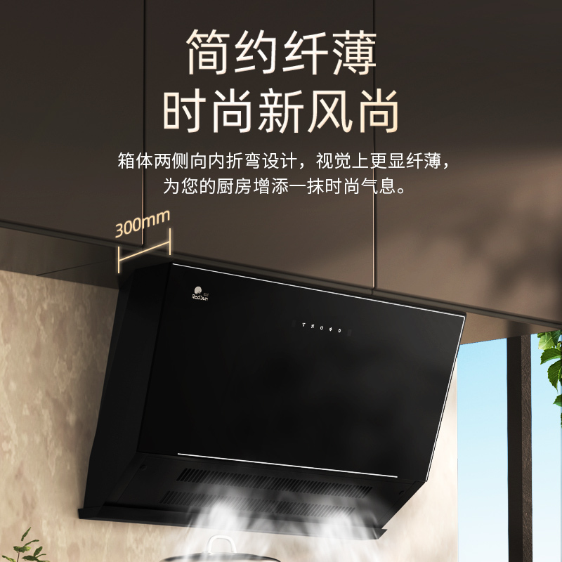 红日(RedSun)烟灶套装家用油烟机超薄近吸抽油烟机红外灶节能大线定时火力高热效灶 JED25H+TEM608B天然气