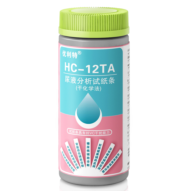 优利特12项尿常规肌酐蛋白尿液分析试纸条检测尿液分析仪尿酮蛋白高清大图