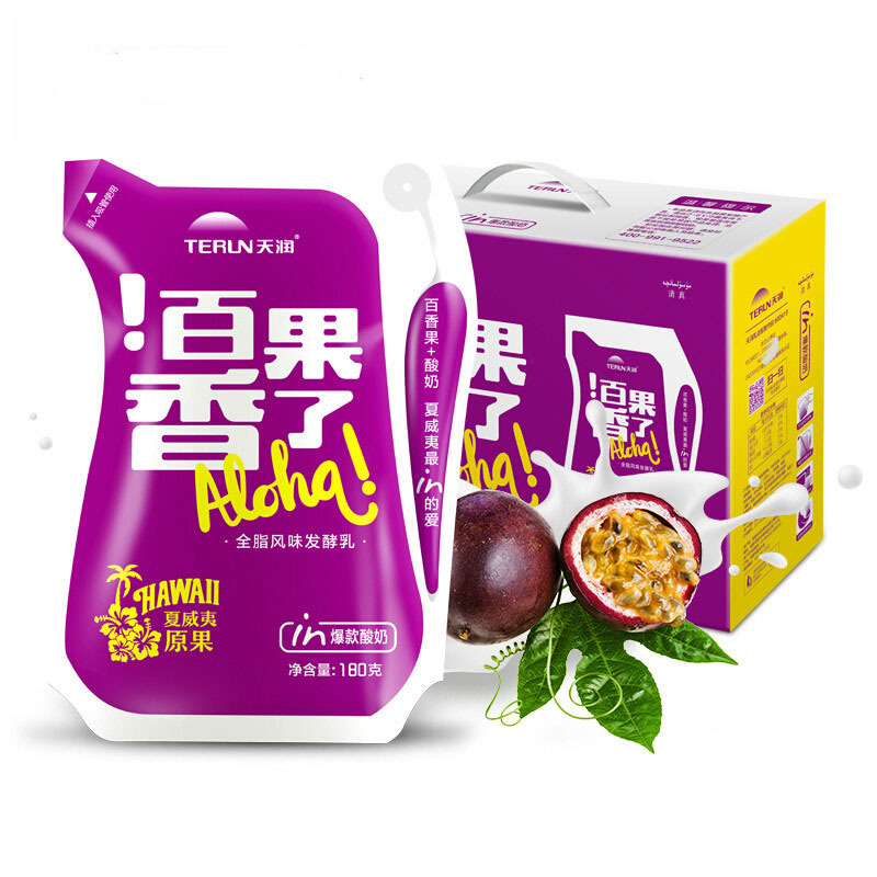 天润新疆特产百果香了酸奶浓缩酸牛奶 180g*12袋