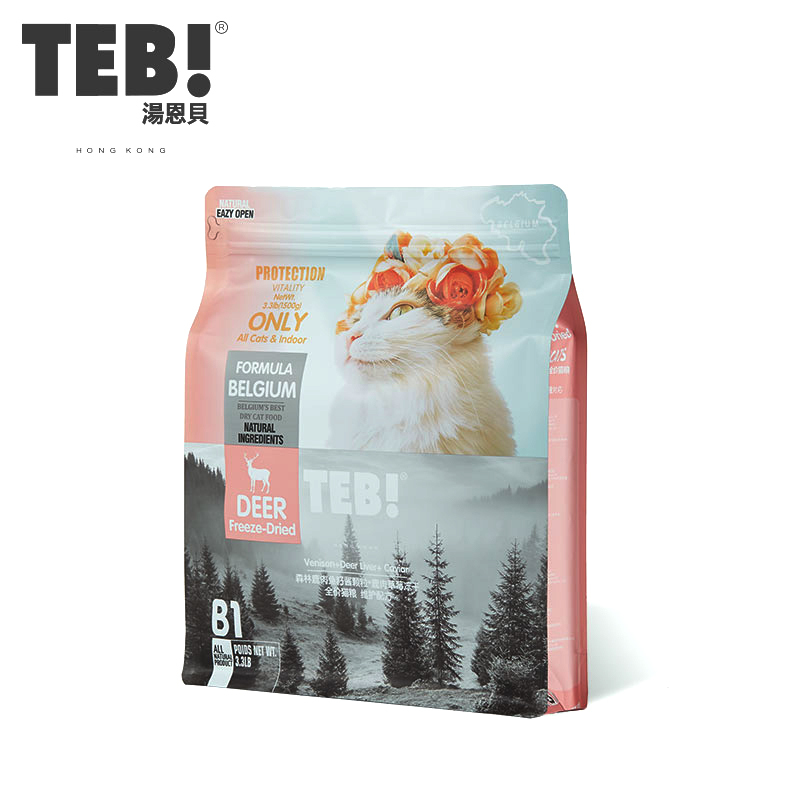 湯恩貝(TEB!)汤恩贝B5无谷冻干猫粮1.5kg比利时进口配方牛肉南瓜冻干全期全阶段猫粮猫干粮高清大图