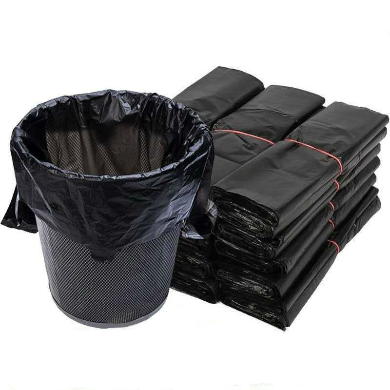 垃圾袋家用厨房酒店办公中小号手提式垃圾袋黑色背心式塑料袋加厚