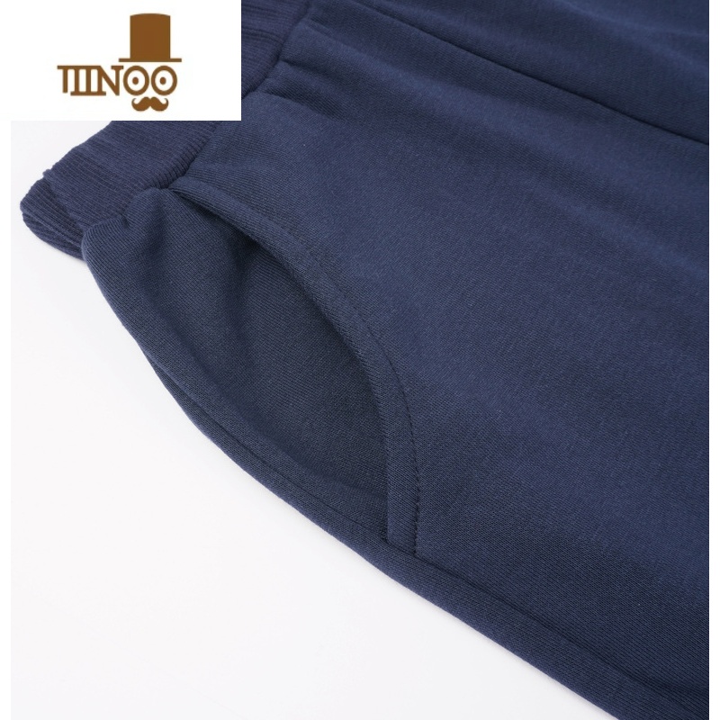 YANXU初高中学生款运动裤男直筒宽松休闲女深蓝藏青色校服裤子夏薄高清大图