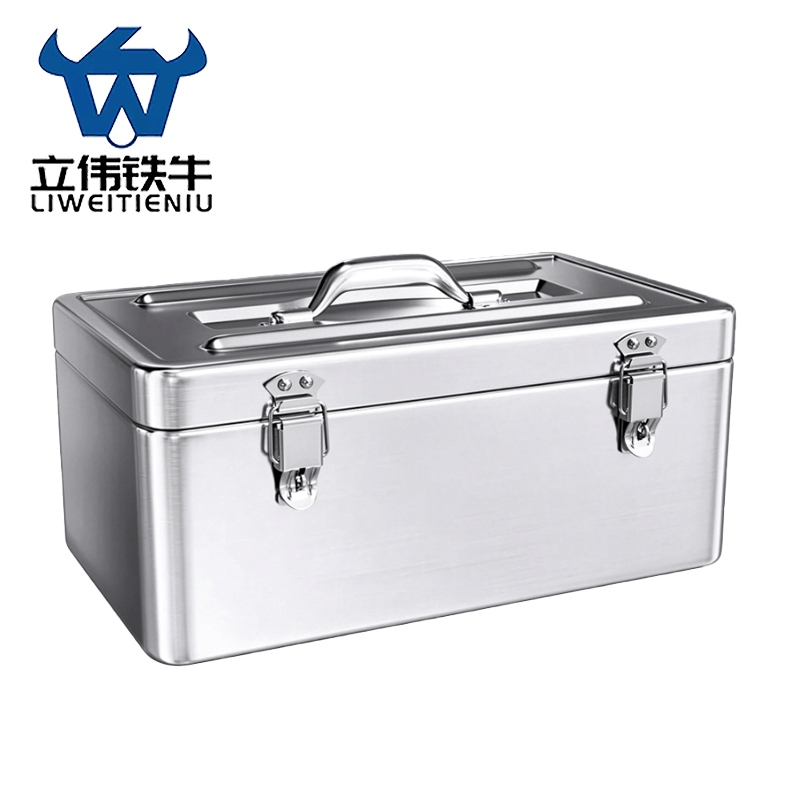 立伟铁牛双层不锈钢工具箱特大号/个图片