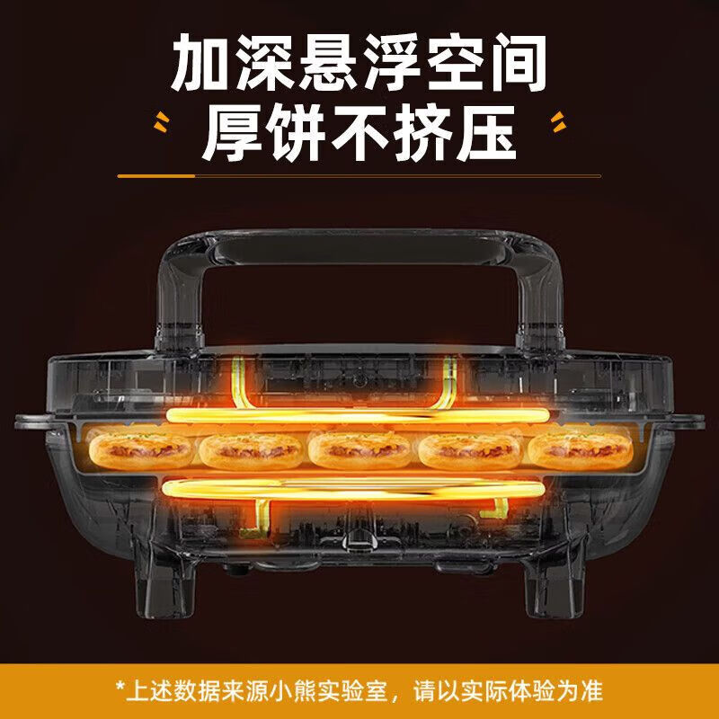小熊电饼铛家用双面加热煎烤机多功能全自动大容量不粘锅电饼铛 DBC-C15V8-S03高清大图